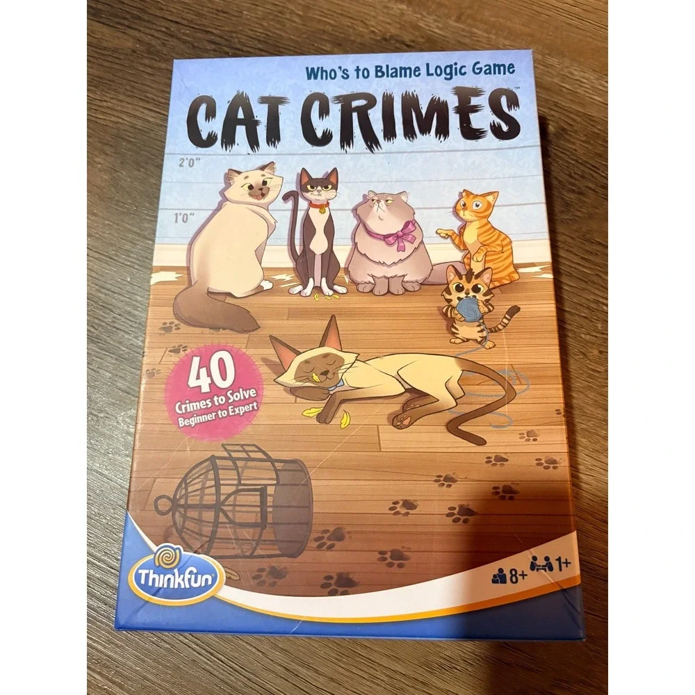 Cat Crimes Who's to Blame Logic Game Thinkfun Problem Solving Challenges Mystery